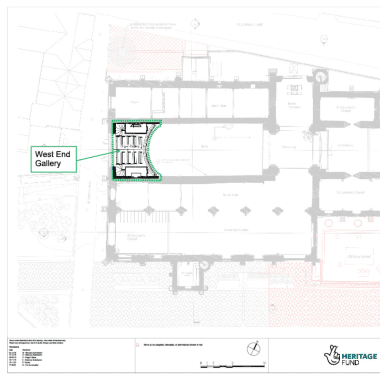 Leics Cath Existing First Floor Plan West End Gallery
