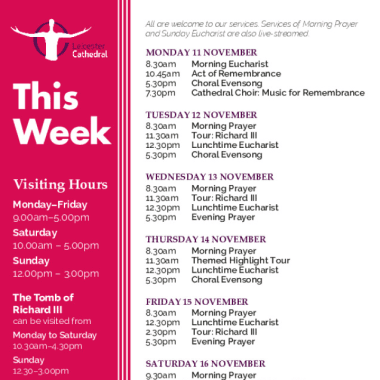 2024-11-11 - Services this week