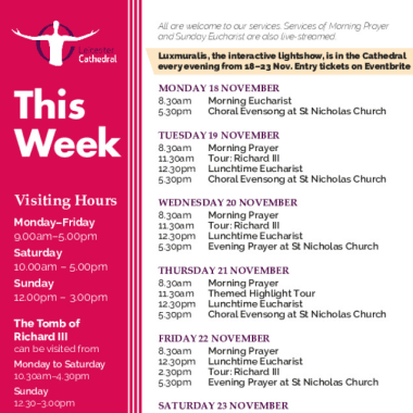 2024-11-18 - Services this week